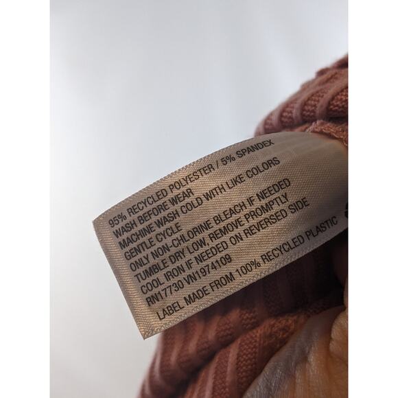 Wild Fable Rib Tunic M Oversize Long Sleeve Mauve Pink V Neck Boxy Side Slit Top - Picture 10 of 11